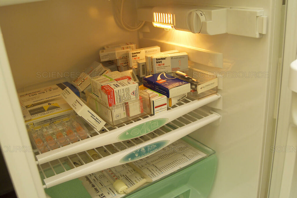 medicine in fridge